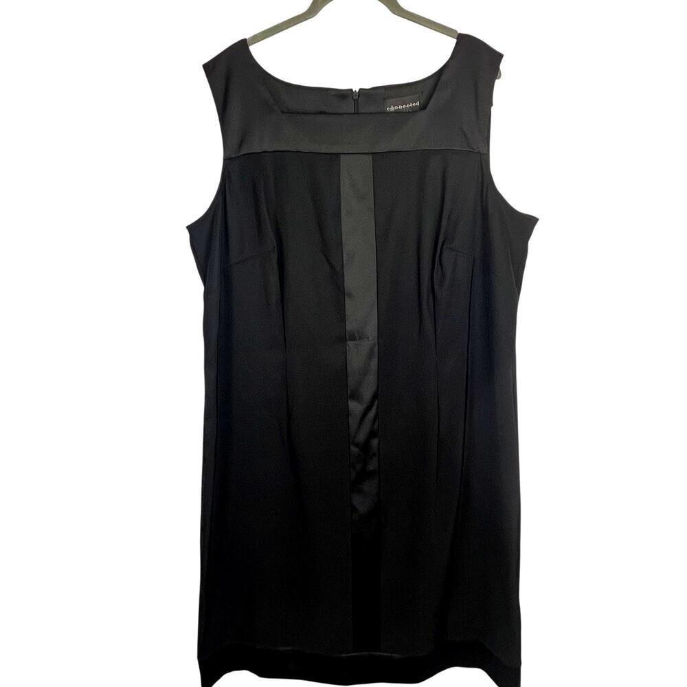 Connected Woman Black Dress Knee Length Sleeveless Dress Size Womens Size 20W